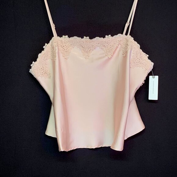 BLUE TASSEL at ANTHROPOLOGIE Lace Trim Straight Neck Tank Top — LARGE — NWT - Picture 3 of 13